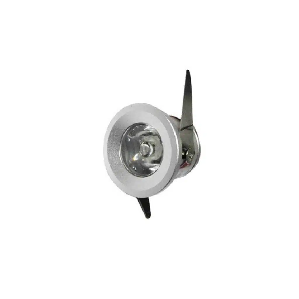 Embutido Bisel Aluminio 1W Luz Cálida Fija