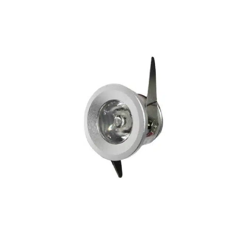 Embutido Bisel Aluminio 1W Luz Fría Fija