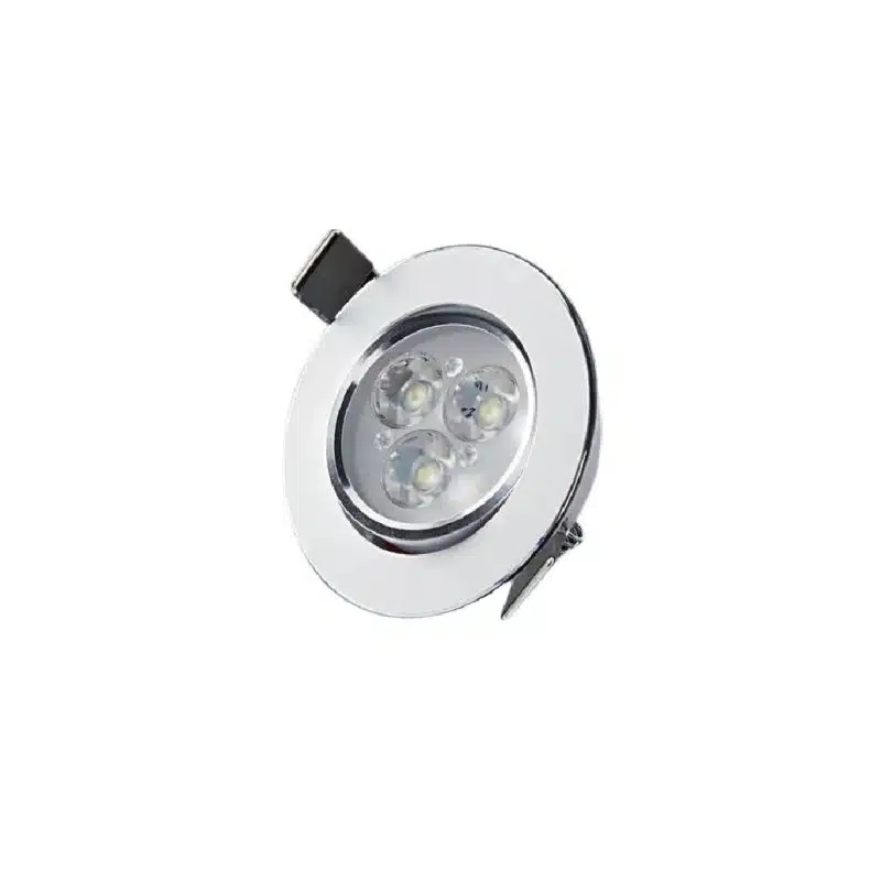Embutido Bisel Aluminio 3W Luz Cálida Dirigible