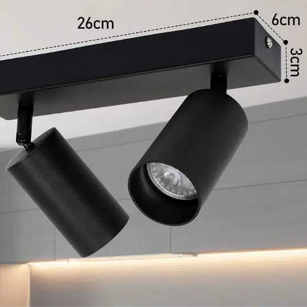 Foco Sobrepuesto 2Xgu10 Negro Altair Ii - Imagen 2