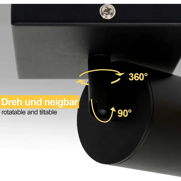 Foco Sobrepuesto 2Xgu10 Negro Altair Ii - Imagen 3