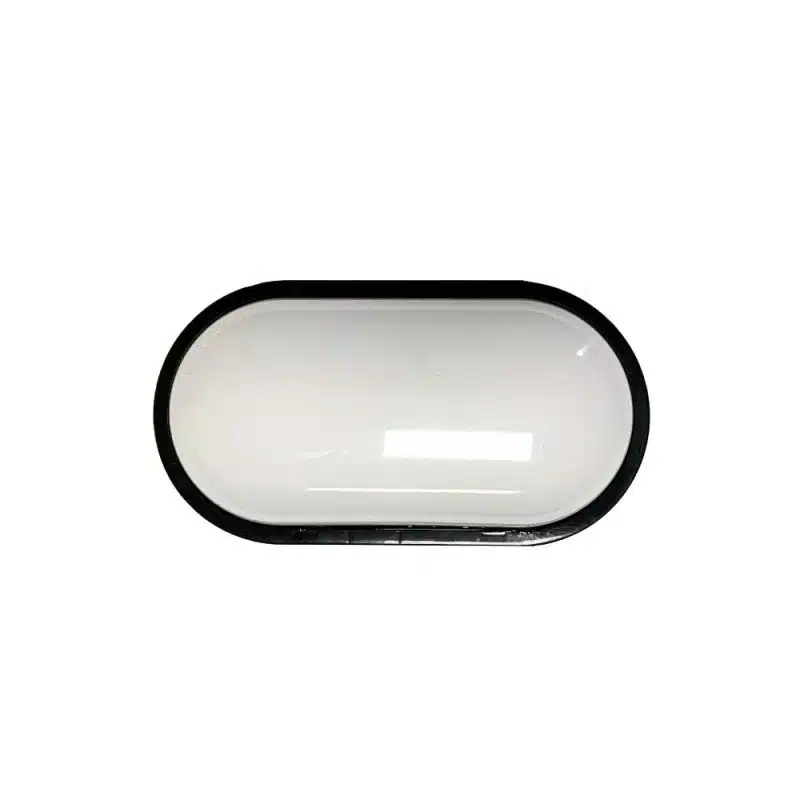 Plafón Sobrepuesto Ovalado Negro 20W Ip54 Luz Fría