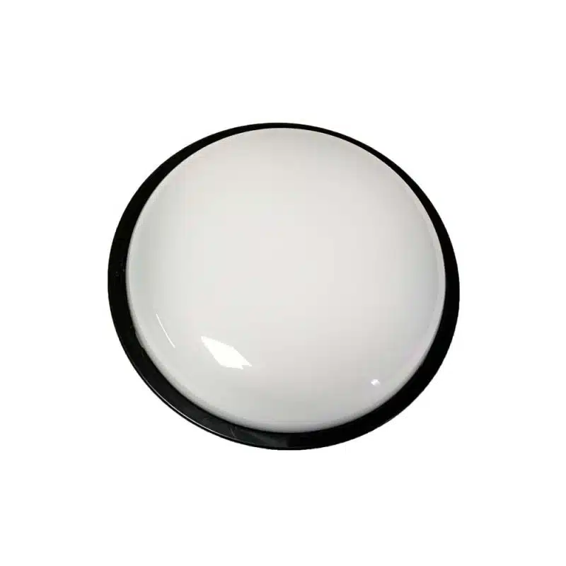 Plafón Sobrepuesto Redondo Negro 20W Ip54 Luz Cálido