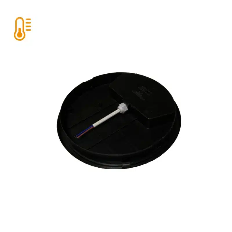 Plafón Sobrepuesto Redondo Negro 20W Ip54 Luz Cálido - Imagen 2