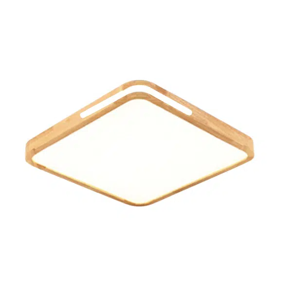 Plafón Sobrepuesto Cuadrado Madera 400Mm 76W Tanni