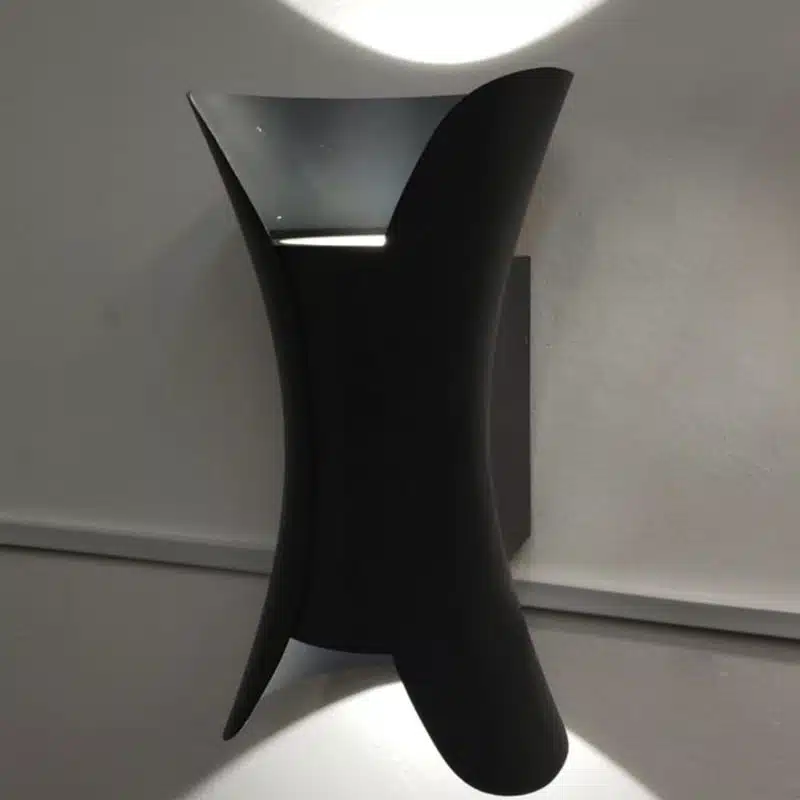 APLIQUE MURO NEGRO 2X3W 13CM - Imagen 3