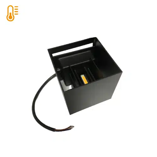 Aplique Muro Cuadrado Negro Luz Cálida - Imagen 3