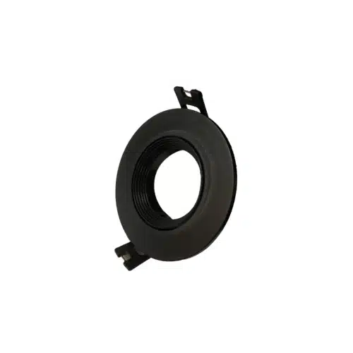 Base Embutida Redonda Para Gu10 Negra