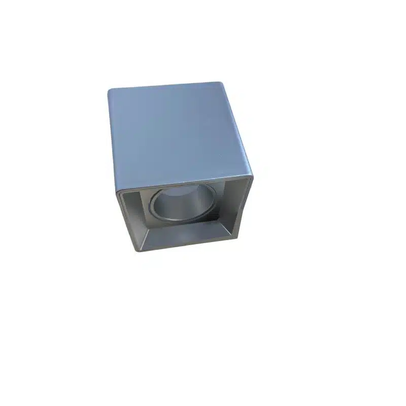 Base Sobrepuesta Cuadrada Para Gu10 Plata - Imagen 2