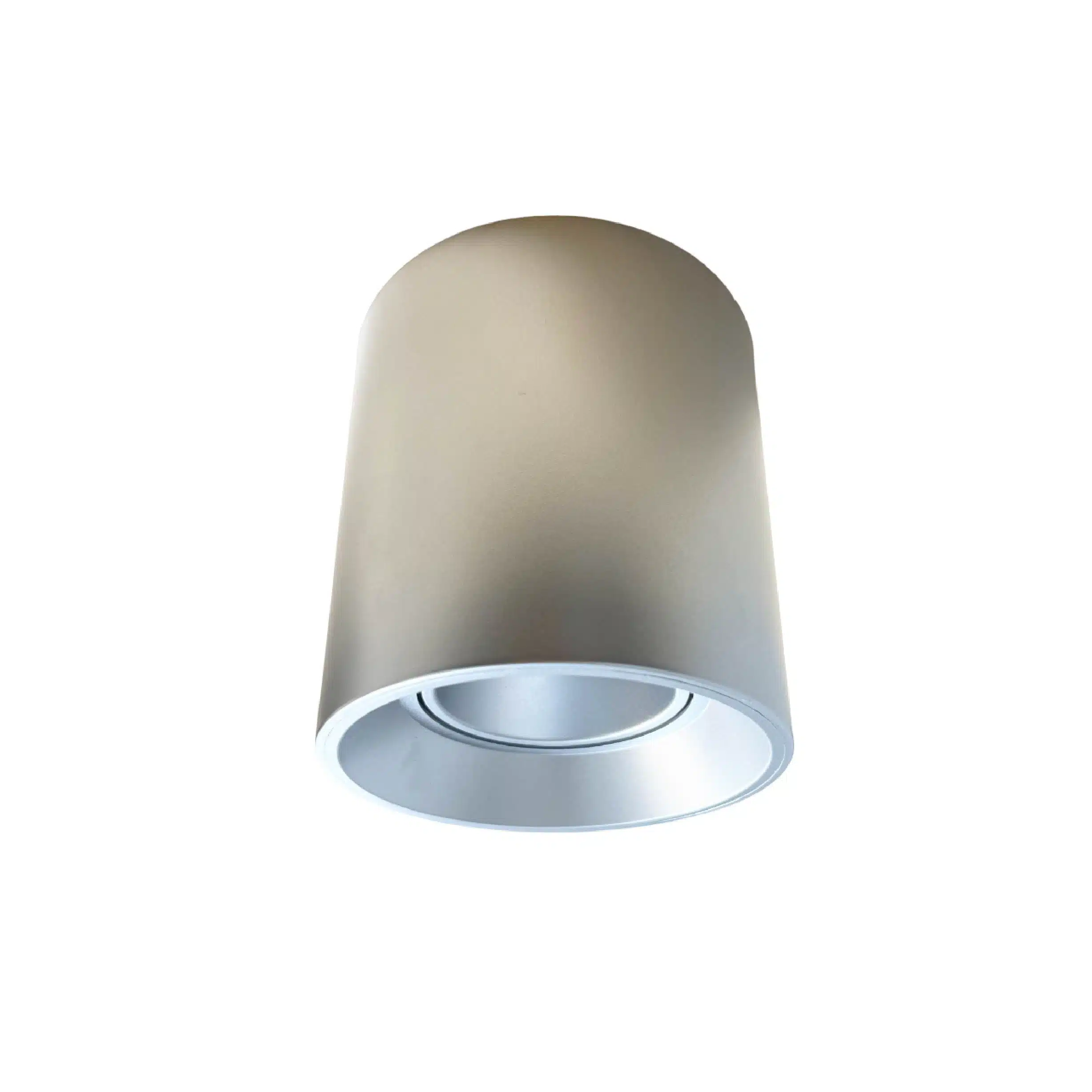 Base Sobrepuesta Cilíndrica Para Gu10 Plata