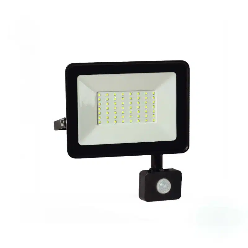 Proyector Polux 50W Con Sensor Luz Fría