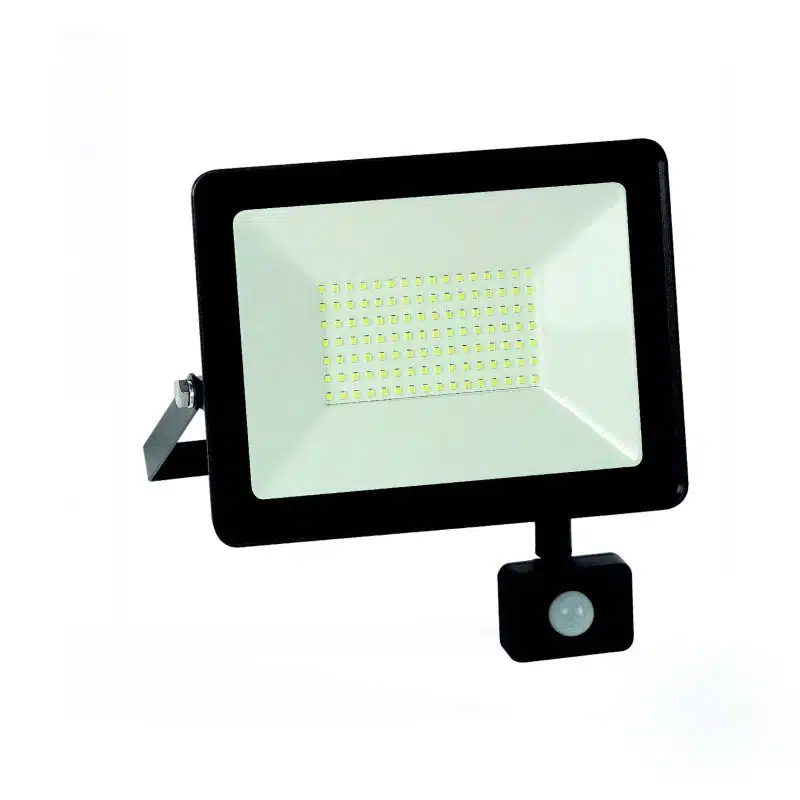 Proyector Polux 100W Con Sensor Luz Fría