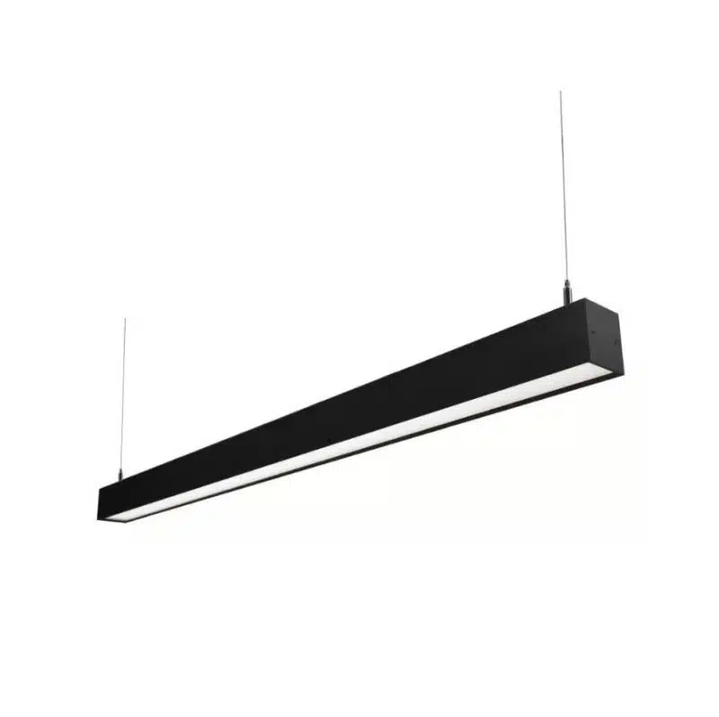 Colgante Lineal 40W Negro Luz Cálida
