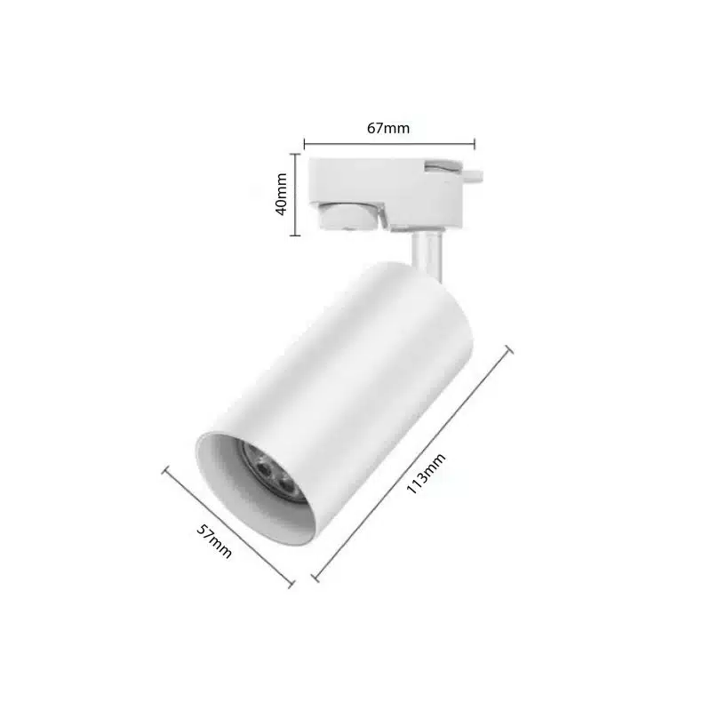 Foco Riel Porta Gu10 Blanco - Imagen 2