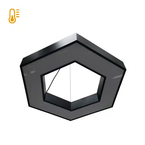 Lámpara Negra 48W Hexagonal Luz Cálida - Imagen 3