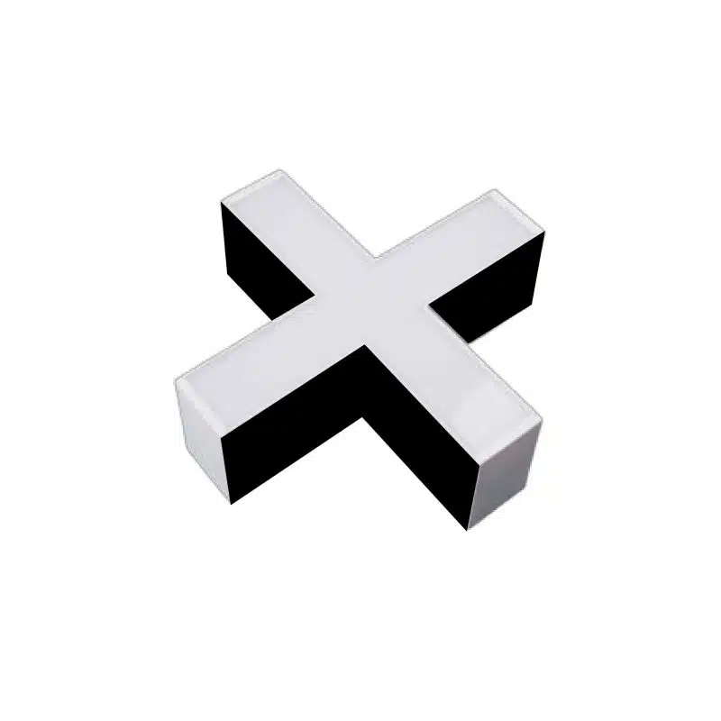 Unión X Para Lámpara Lineal Negro Luz Cálida