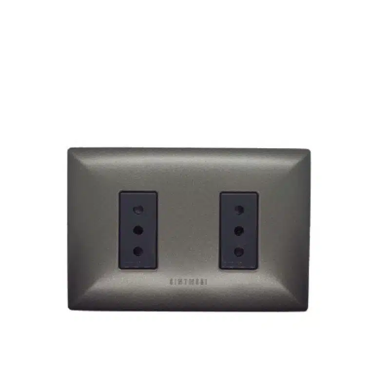 S17 Enchufe Doble 10A P/Grafito-M/Noir
