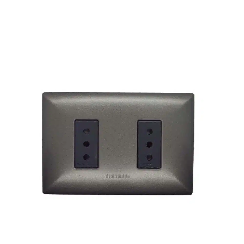S17 Enchufe Doble 10A P/Grafito-M/Noir