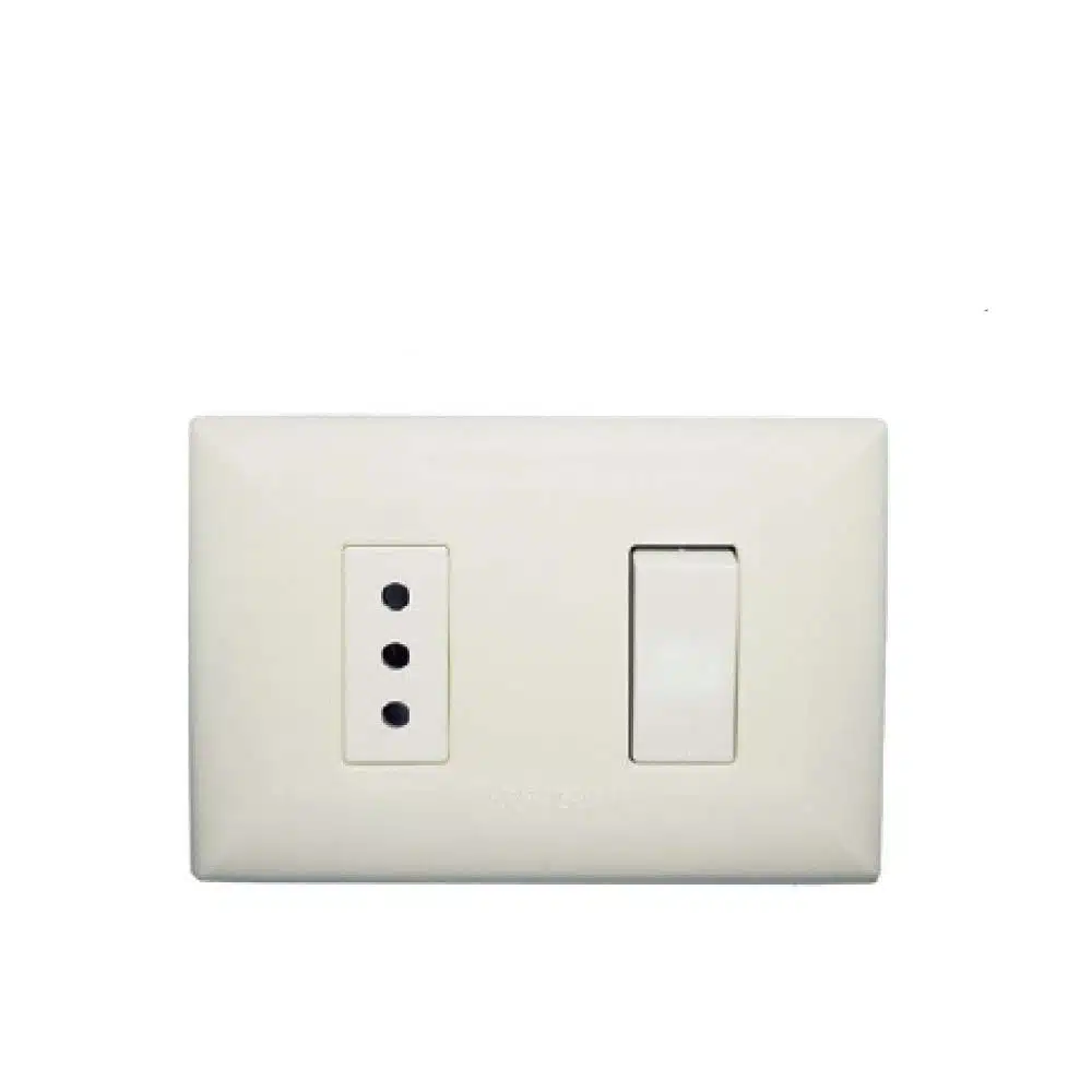 S17 Enchufe 10A + Interruptor 9/12 P/Blanca-M / Blanco