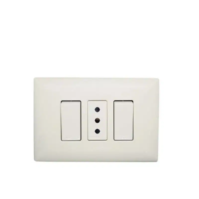 S17 Enchufe 10A + Interruptor 9/15 P/Blanca-M / Blanco