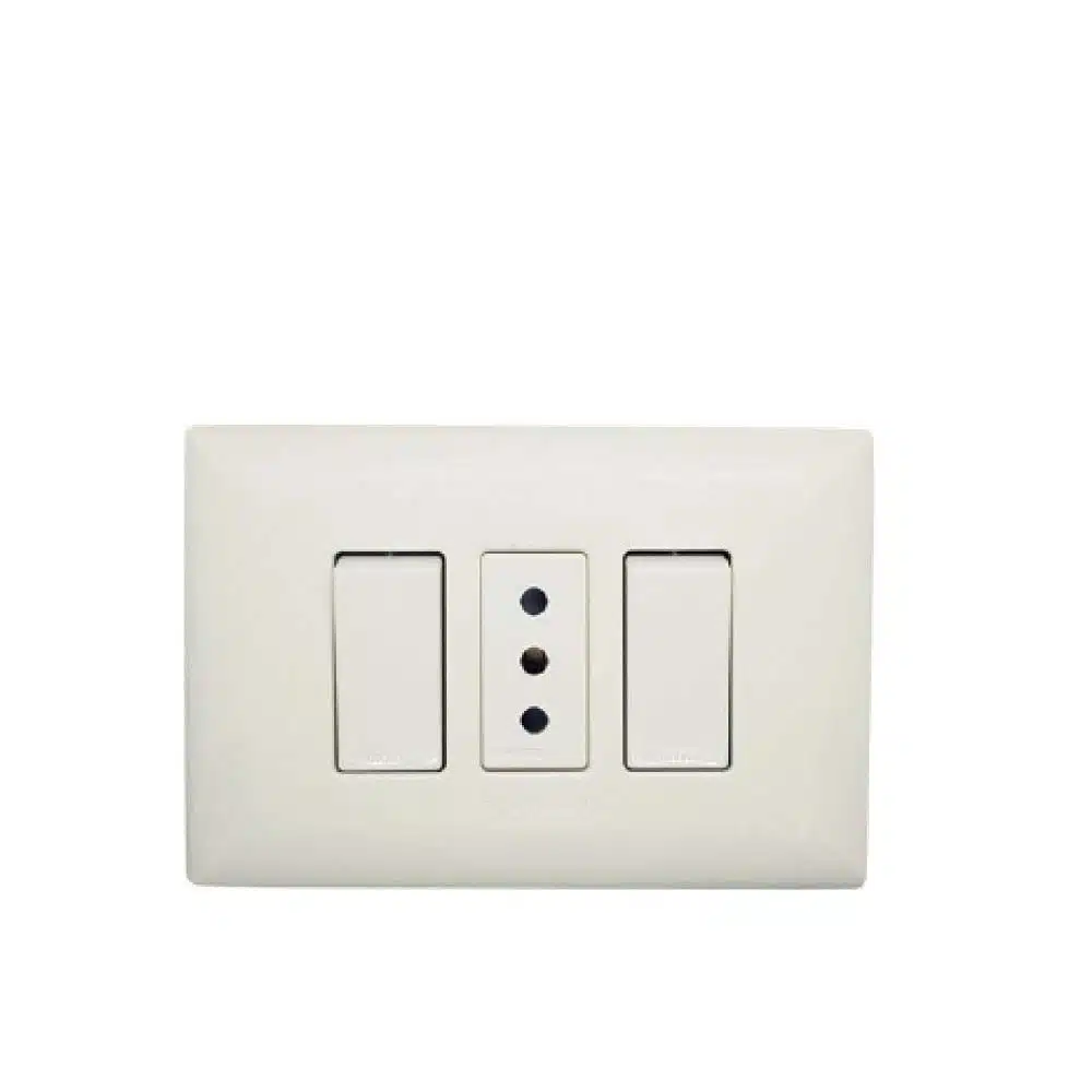 S17 Enchufe 10A + Interruptor 9/15 P/Blanca-M / Blanco
