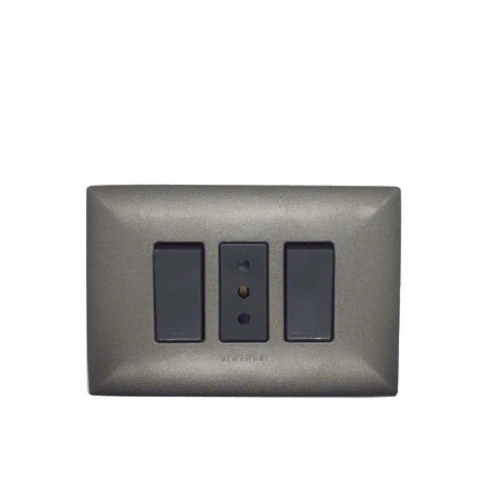 S17 Enchufe 10A + Interruptor 9/15 P/Grafito-M/Noir