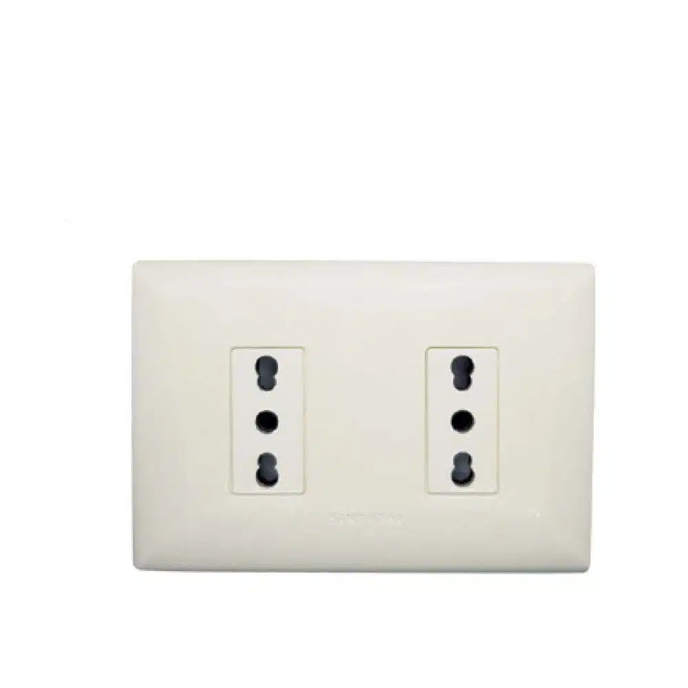 S17 enchufe doble bipaso 10/16a p/blanca-m / blanco