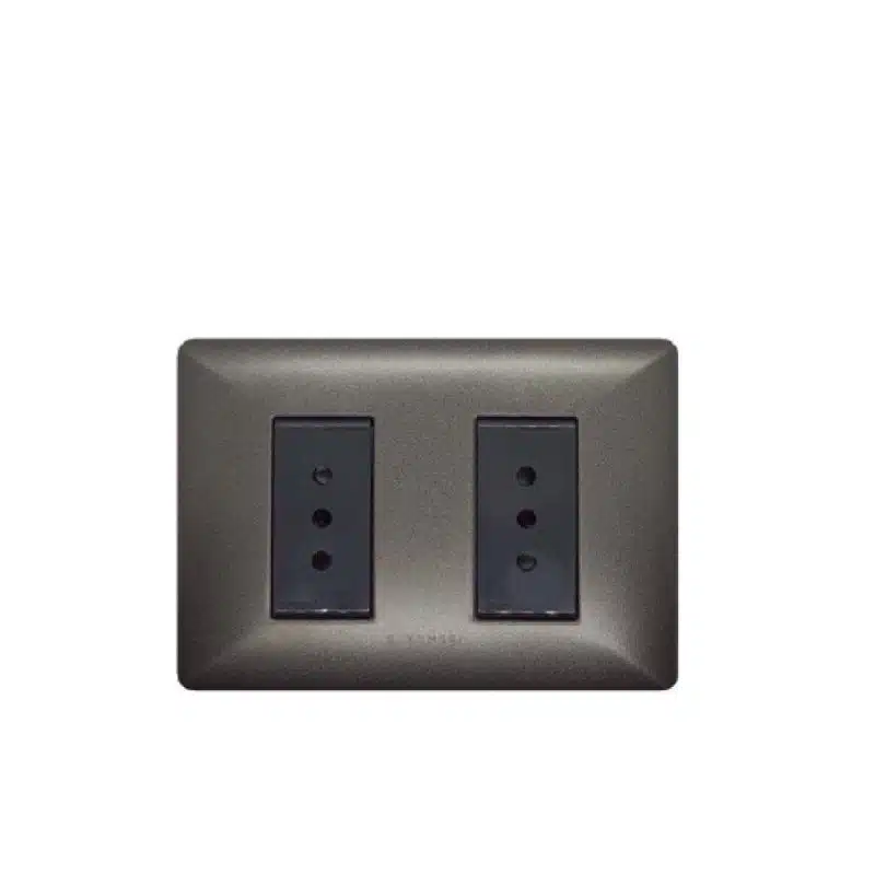 S22 enchufe doble 10a p/grafito-m/noir