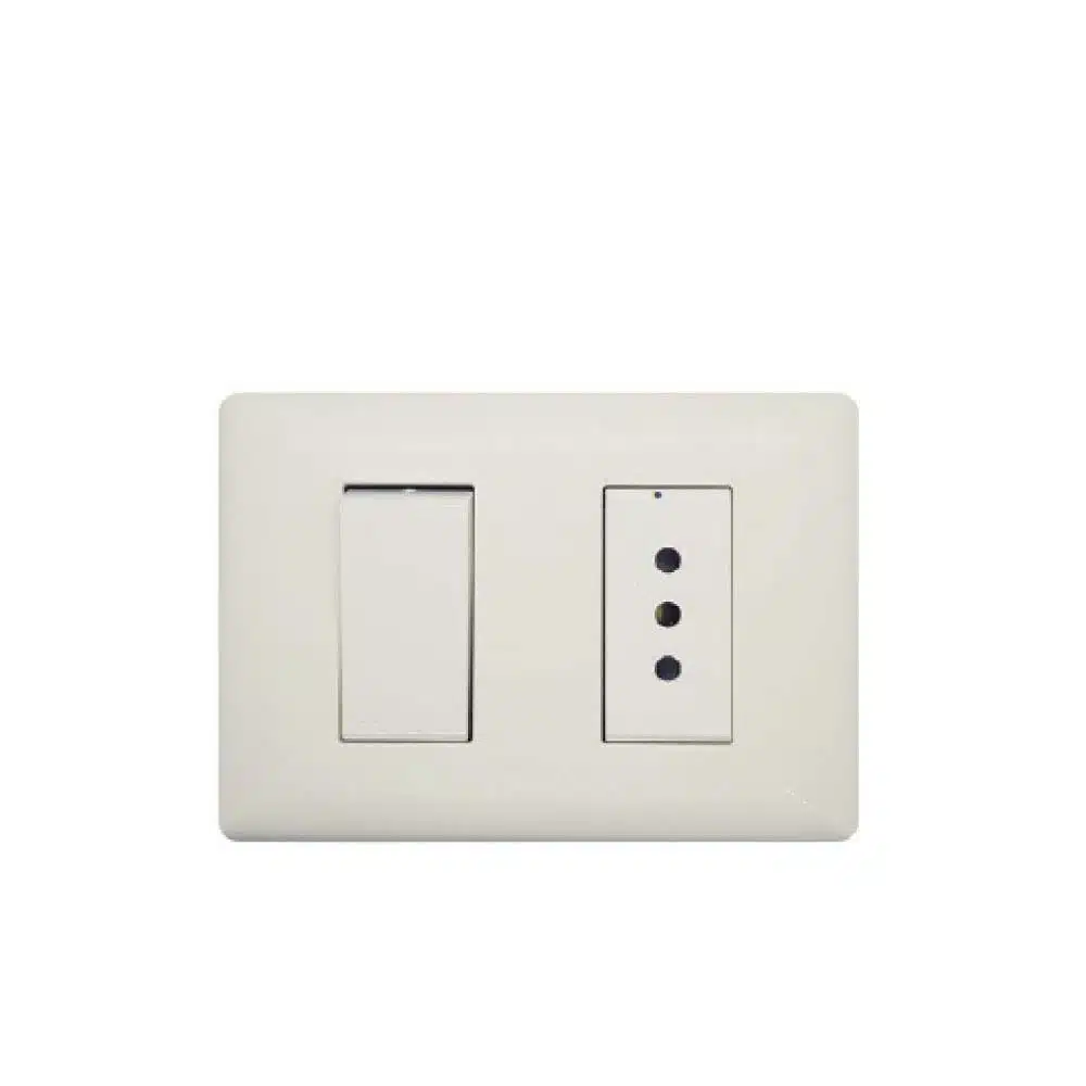 S22 Enchufe 10A + Interruptor 9/12 P/Blanca-M / Blanco