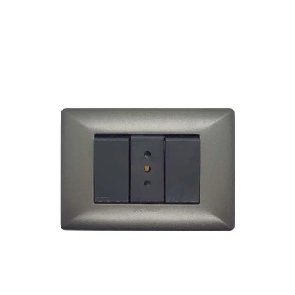 S22 enchufe 10a + interruptor 9/15 p/grafito-m/noir