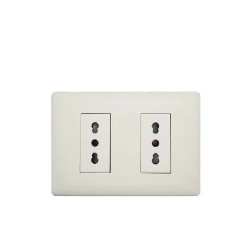 S22 Enchufe Doble Bipaso 10/16A P/Blanca-M / Blanco
