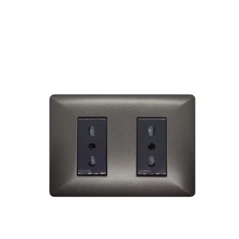 S22 Enchufe Doble Bipaso 10/16A P/Grafito-M/Noir