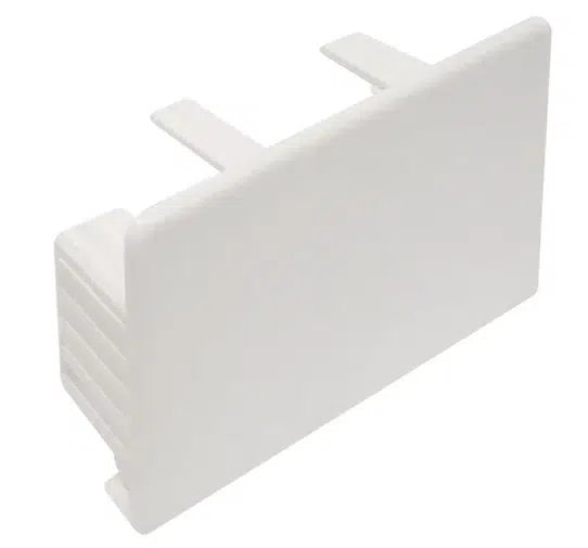 Tapa Final Plana de color blanco 100 mm