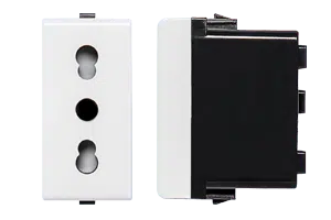 Tomacorriente Bipaso 10-16A 250V 2P+T Sinthesi 22 Blanco