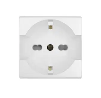 Tomacorriente Schuko 16A 250V 2P+T Sinthesi 22 Blanco