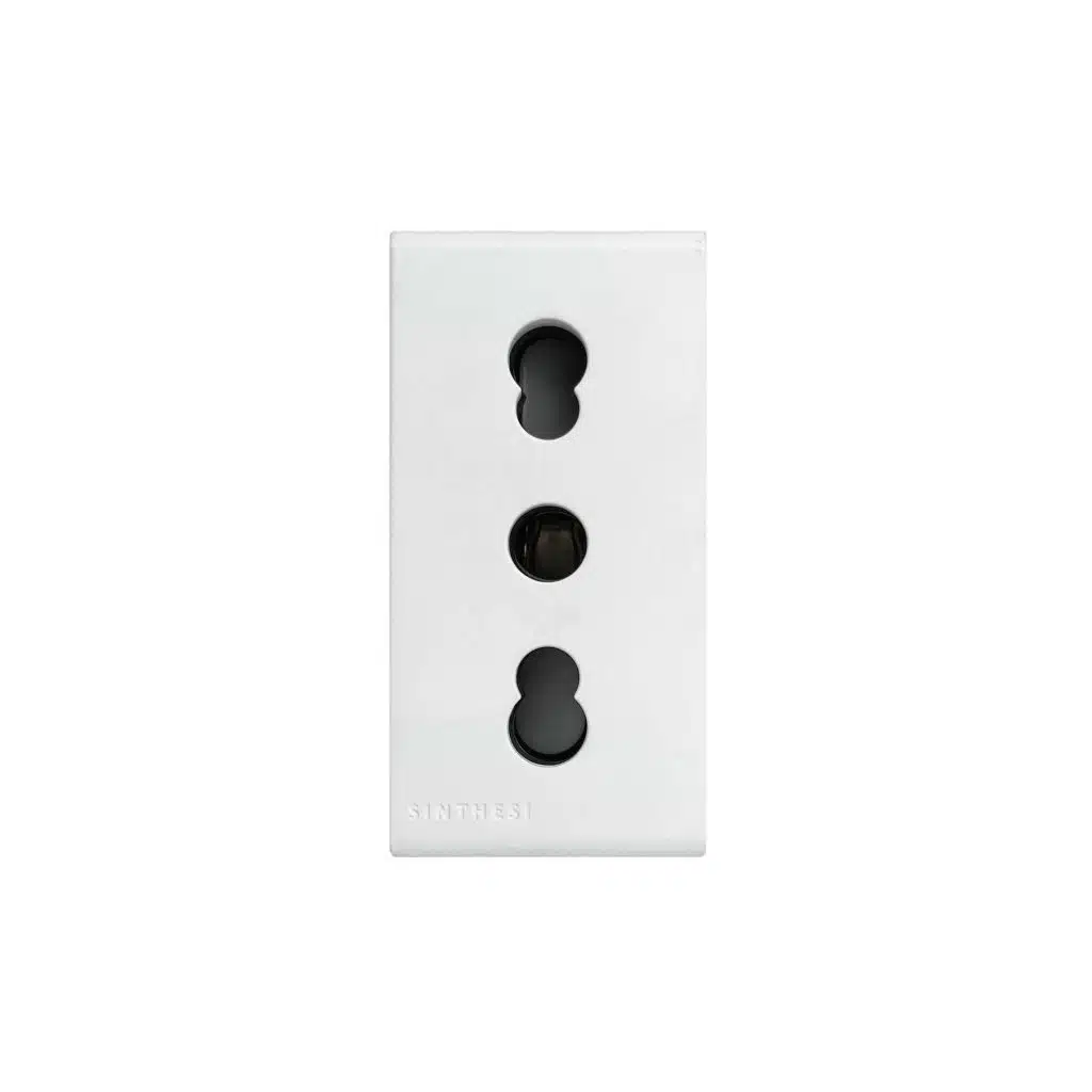 TOMACORRIENTE BIPASO 10/16A 250V~ 2P+T SINTHESI 33 BLANCO MATE