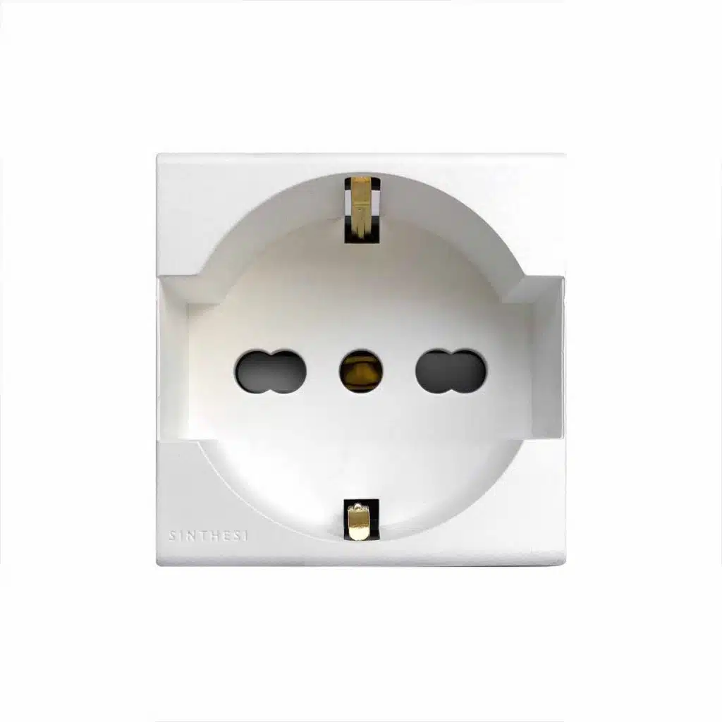 TOMACORRIENTE SCHUKO 16A 250V~ 2P+T SINTHESI 33 BLANCO MATE