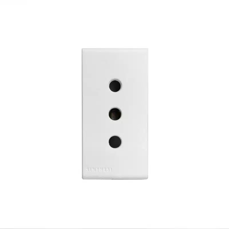 TOMACORRIENTE 10A 250V~ 2P+T SINTHESI 33 BLANCO MATE