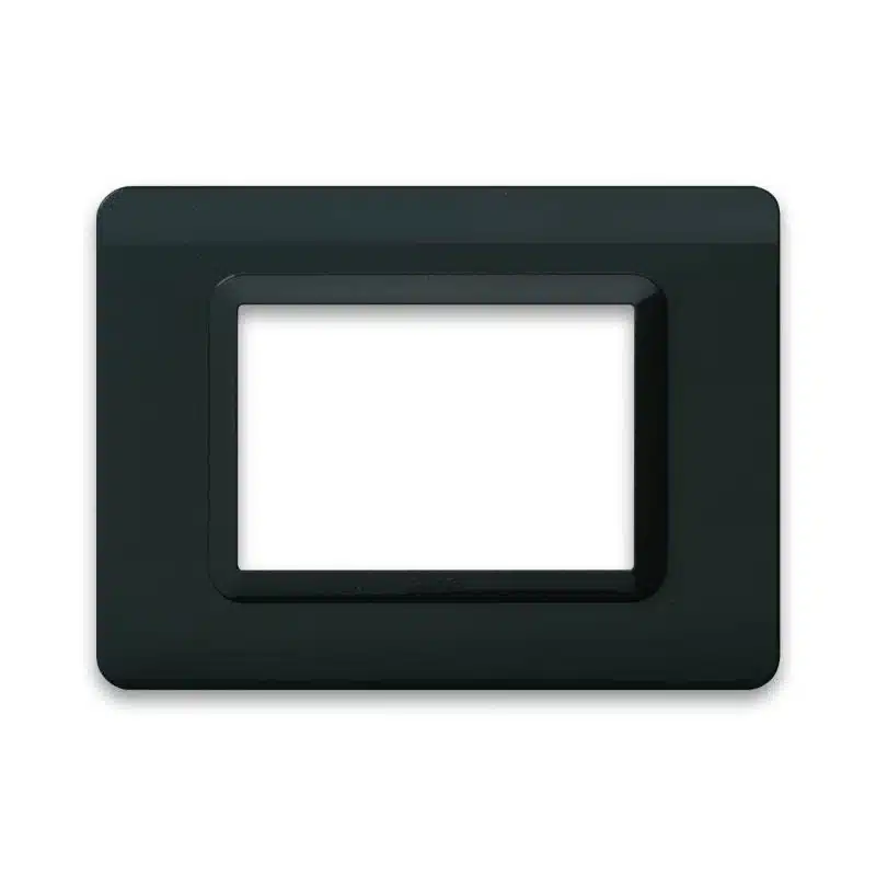 PLACA ANTRACITA OPACO 3 MODULOS TECNO