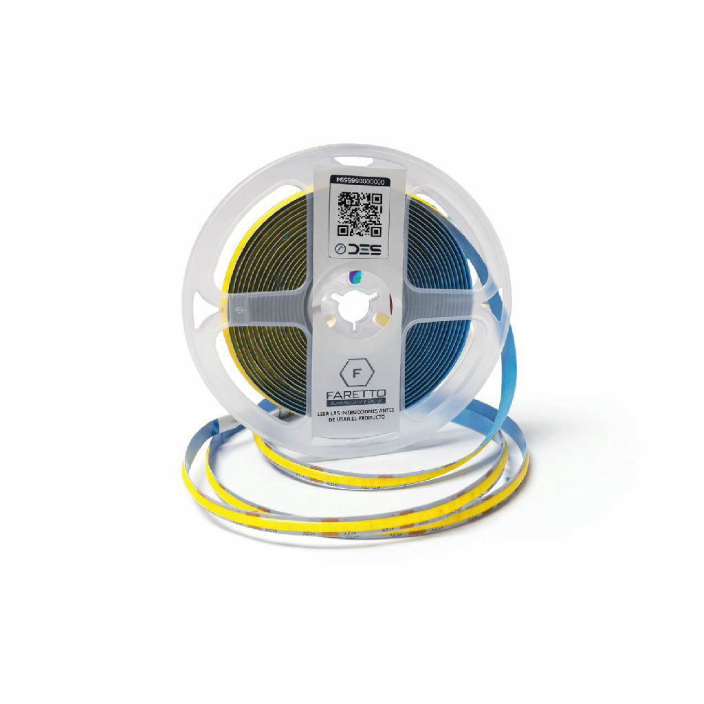CINTA LED INTERIOR 2835 IP20 DC12V LUZ CÁLIDA FARETTO CERTIFICADA