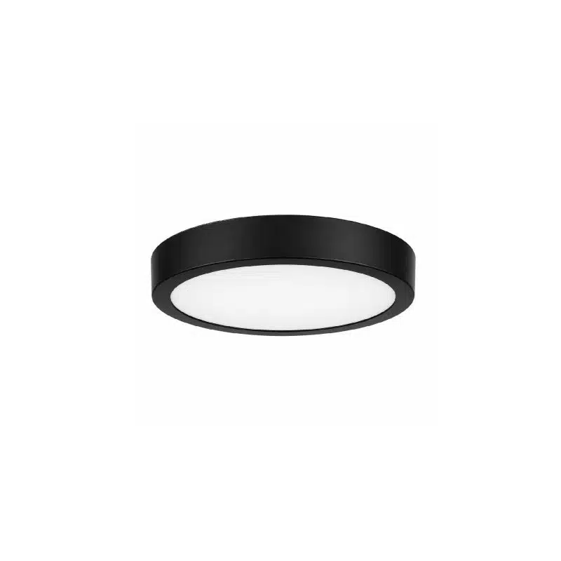 Plafón Sobrepuesto Redondo 18W Luz Neutra Faretto Negro